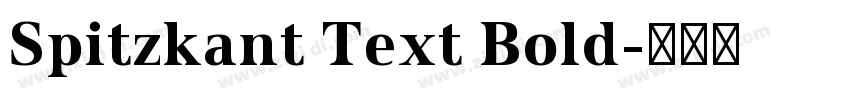 Spitzkant Text Bold字体转换